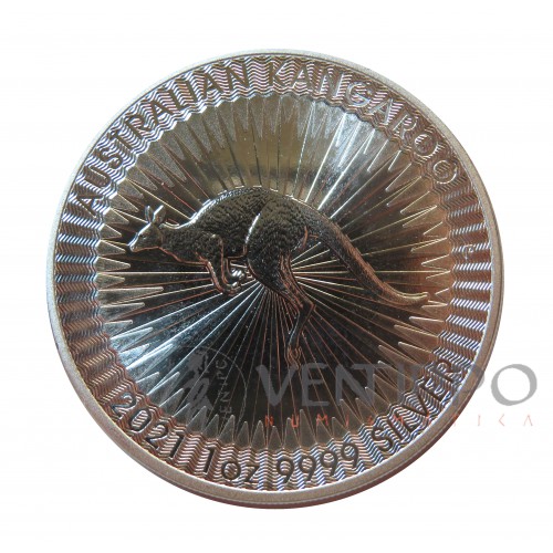 Australia, 1$ Plata ( 1 Oz. 999 mls ) Canguro Perth 2021 S/C