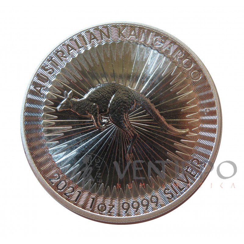 Australia, 1$ Plata ( 1 Oz. 999 mls ) Canguro Perth 2021 S/C