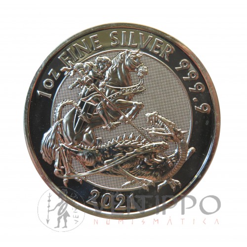 Gran Bretaña, 2 Pounds plata ( 1 OZ. 999 mls. ) Valiant 2021, BU.
