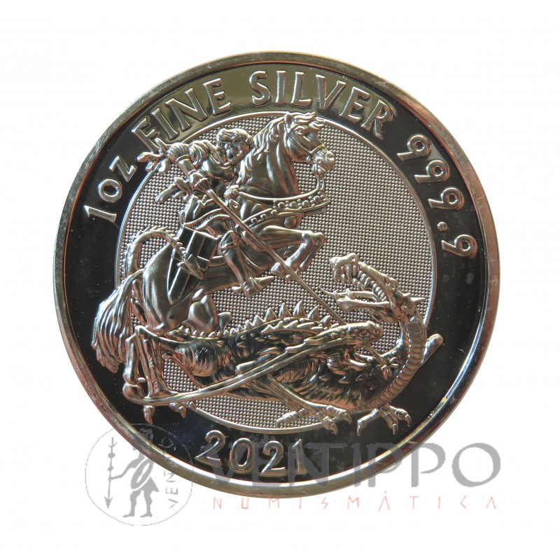 Gran Bretaña, 2 Pounds plata ( 1 OZ. 999 mls. ) Valiant 2021, BU.