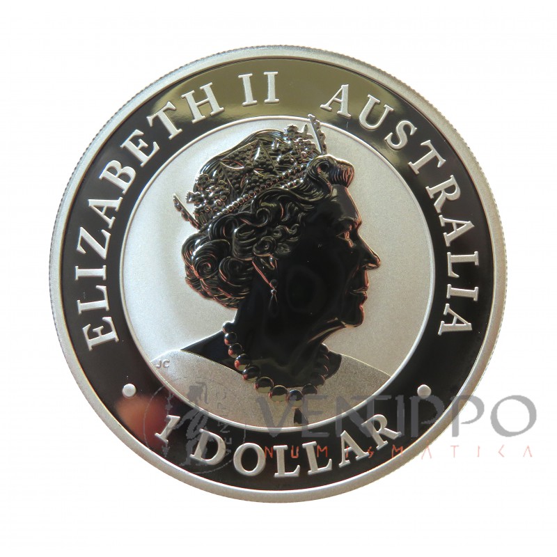 Australia, Dollar Plata ( 1 OZ. 999 mls. ) Emu 2021, BU.