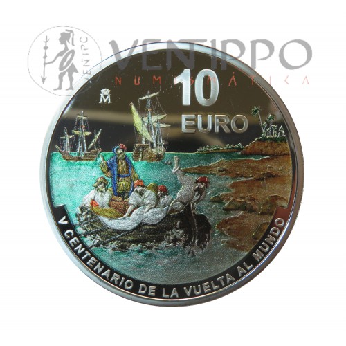 10 € PLATA PROOF 2021 V CENTENARIO VUELTA AL MUNDO MAGALLANES Y ELCANO