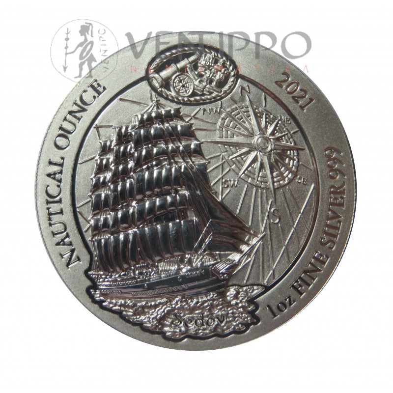 Ruanda, 50 Frans  Plata ( 1 OZ. 999 mls. ) Sedov, 2021, S/C