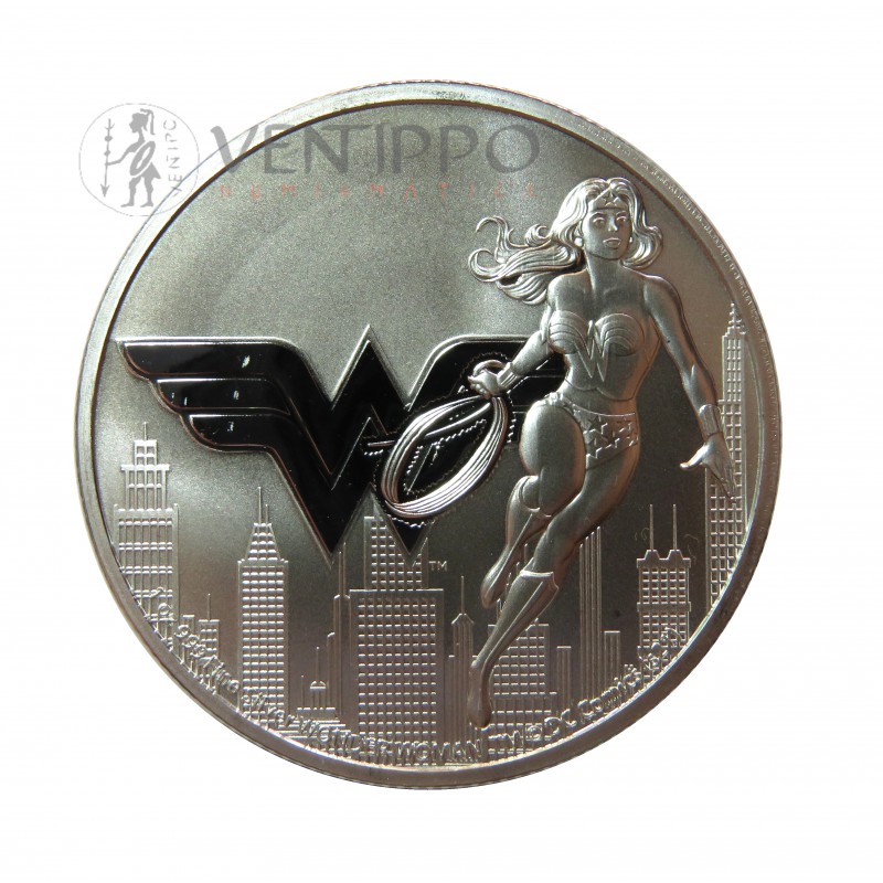 Niue, 2 $ Plata ( 1 OZ. 999 mls. ) 2021 Serie DC Comics, Wonder Woman.