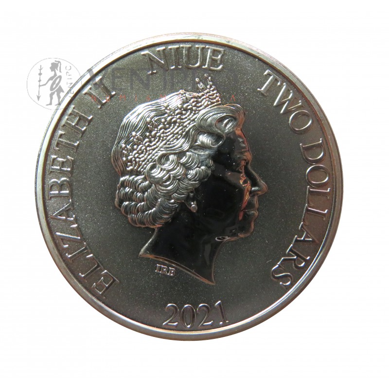 Niue, 2 $ Plata ( 1 OZ. 999 mls. ) 2021 Serie DC Comics, Wonder Woman.