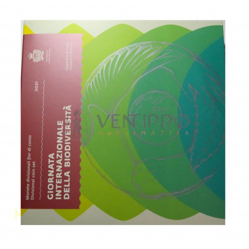 San Marino, Cartera oficial 9 Valores, 2021, Día Internacional de la Biodiversidad, FDC.