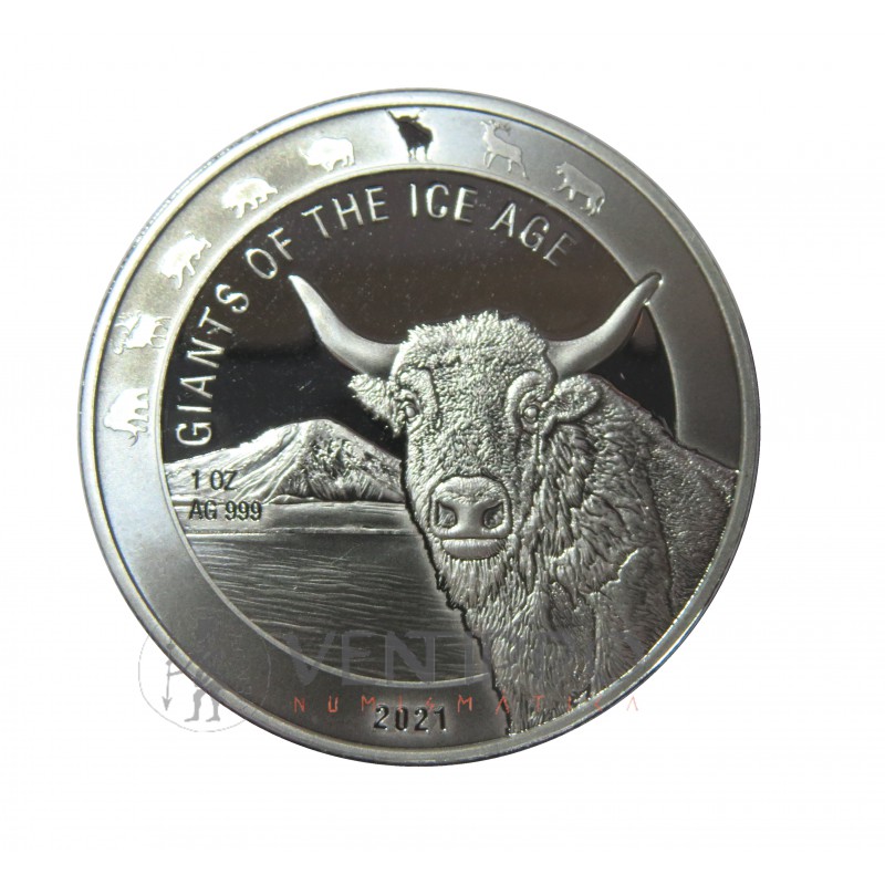 Ghana, 5 Cedis Plata ( 1 OZ. 999 mls. ) 2021, Uro, BU.