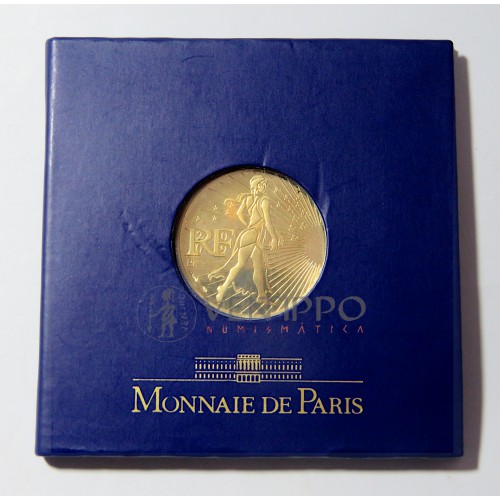 Francia, 250 € Oro ( 8,45 grs. ley 920 mls. ) Sembradora, FDC 2009.