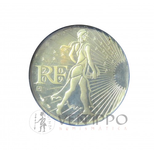 Francia, 250 € Oro ( 8,45 grs. ley 920 mls. ) Sembradora, FDC 2009.