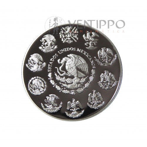 México, 1 Onza plata ( 31,10 grs., ley 999 mls. ) Libertad 2021, PROOF.