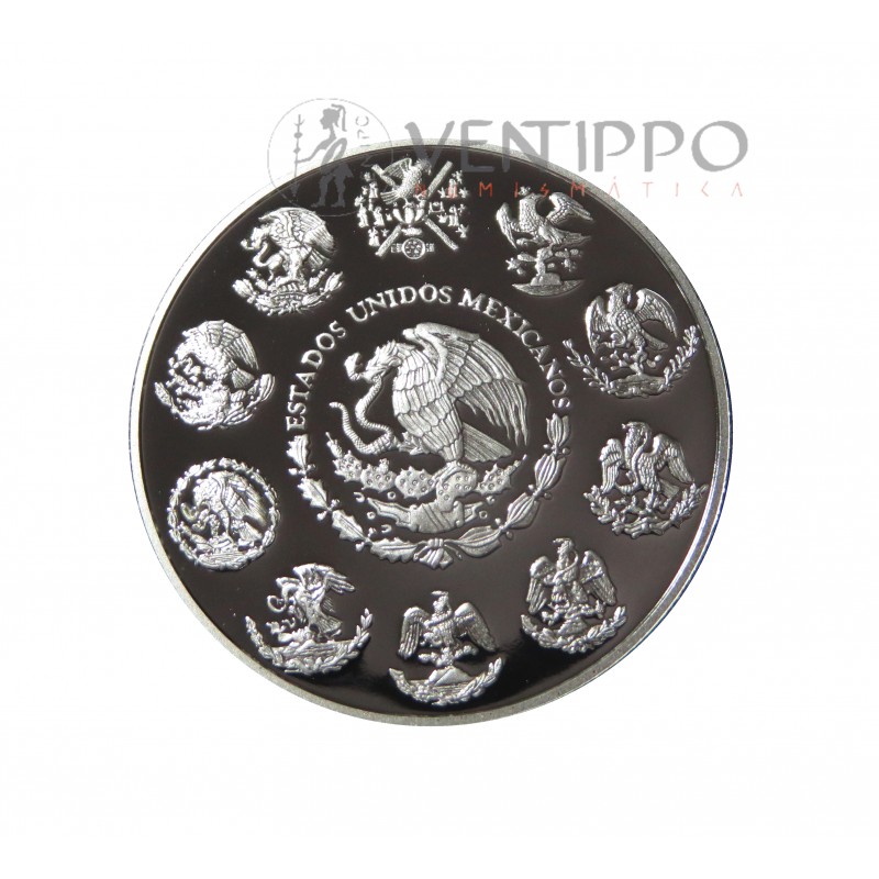 México, 1 Onza plata ( 31,10 grs., ley 999 mls. ) Libertad 2021, PROOF.