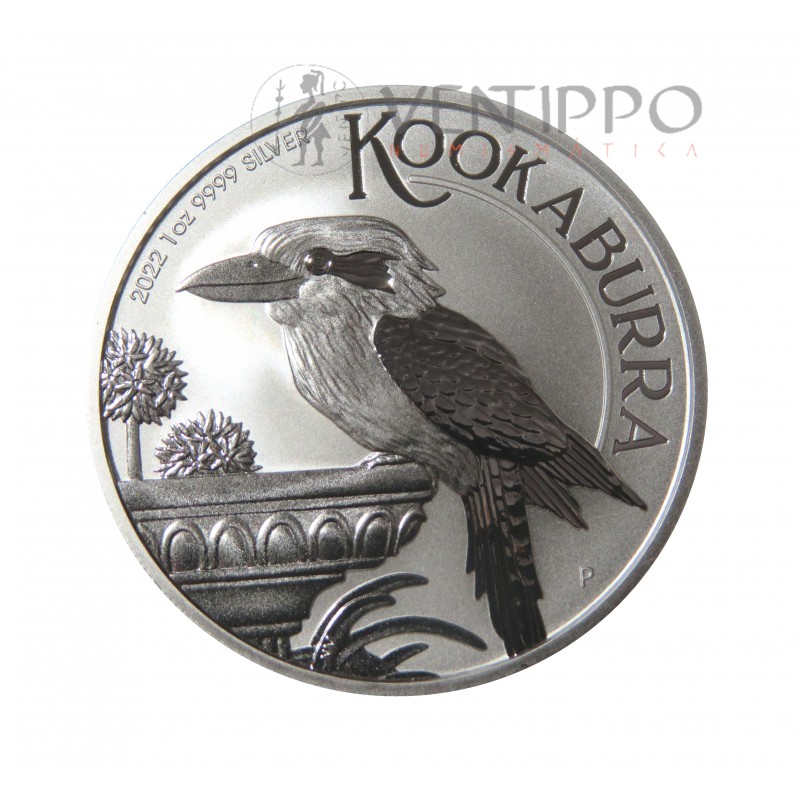 Australia, 1 $ Plata ( 1 OZ. ley  9999 mls. ) Kookaburra 2022, BU.