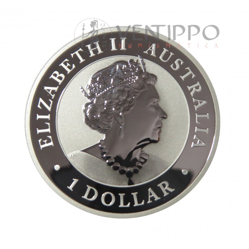 Australia, 1 $ Plata ( 1 OZ. ley  9999 mls. ) Kookaburra 2022, BU.