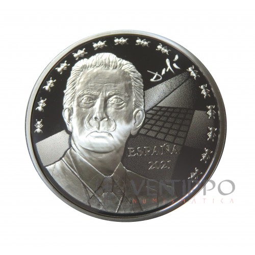 10€ Plata 2021, serie Salvador Dalí "Galatea de las Esperas" Proof.