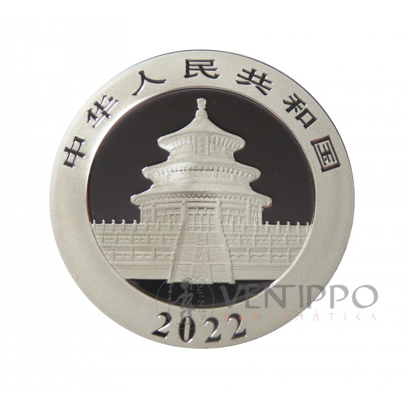 China, 10 Yuan Plata ( 30 grs. Ley 999 mls. ) Panda 2022, BU.