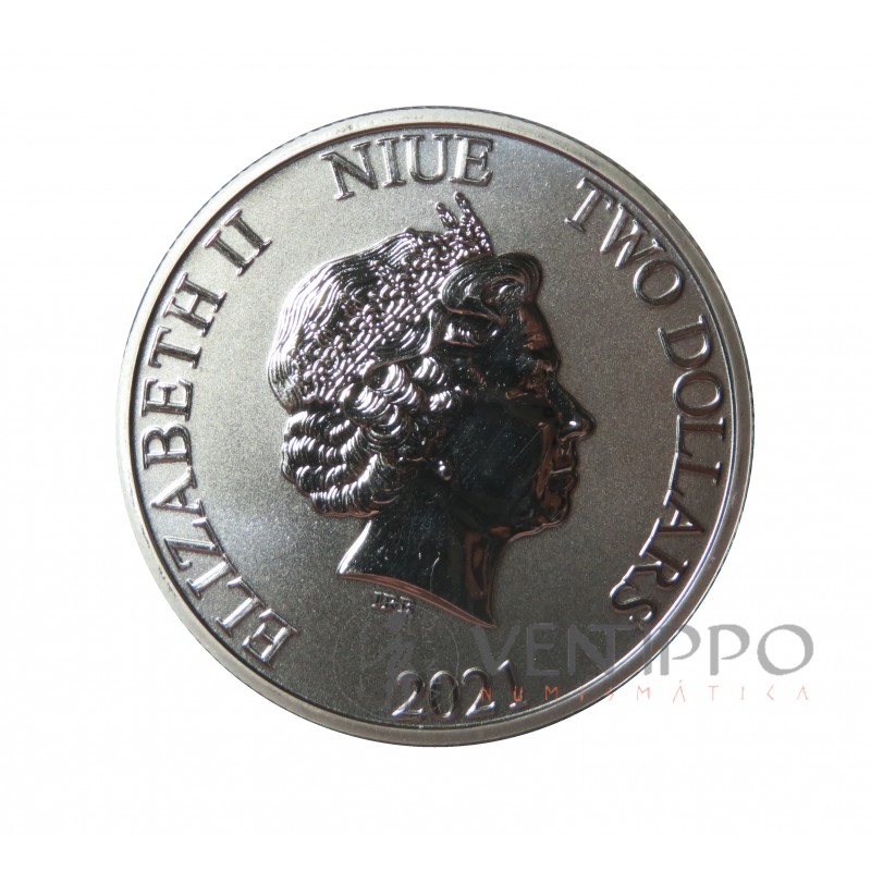 Niue, 2$ Plata ( 1 OZ. 999 mls ) 2021 Serie DC Comics, Superman.