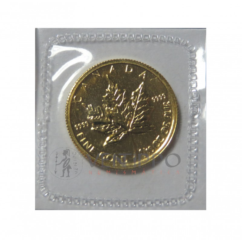 Canadá, 5 $ Oro ( 1/10 OZ. ley 9999 mls. ) 2010, Hoja Aece, S/C.