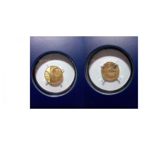 FRANCIA, 100 € ORO ( 1,8 grs., LEY 999 mls. ) 2015, FDC, GALLO