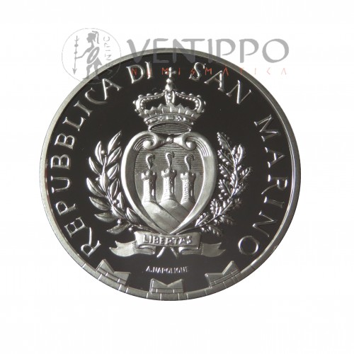 San Marino, 10€ Plata 2021, 450 Aniversario muerte Cellini, Proof.