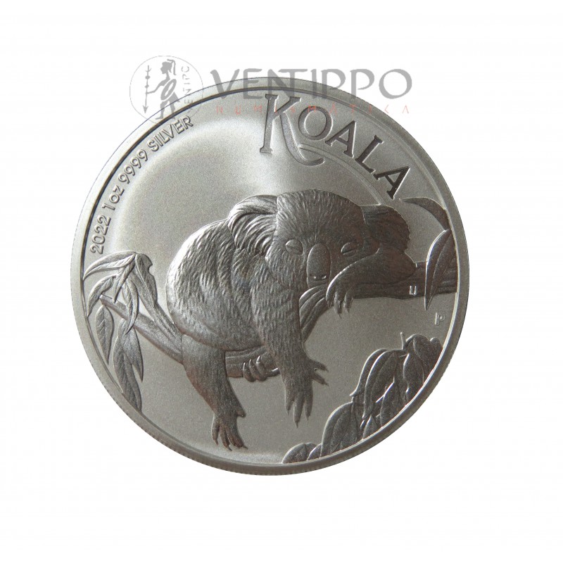 Australia, 1 $ Plata ( 1 OZ 9999 mls. ) Koala 2022, BU.