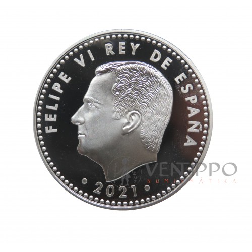 España, 10 € Plata Proof, 2021, Mundial Qatar 2022.