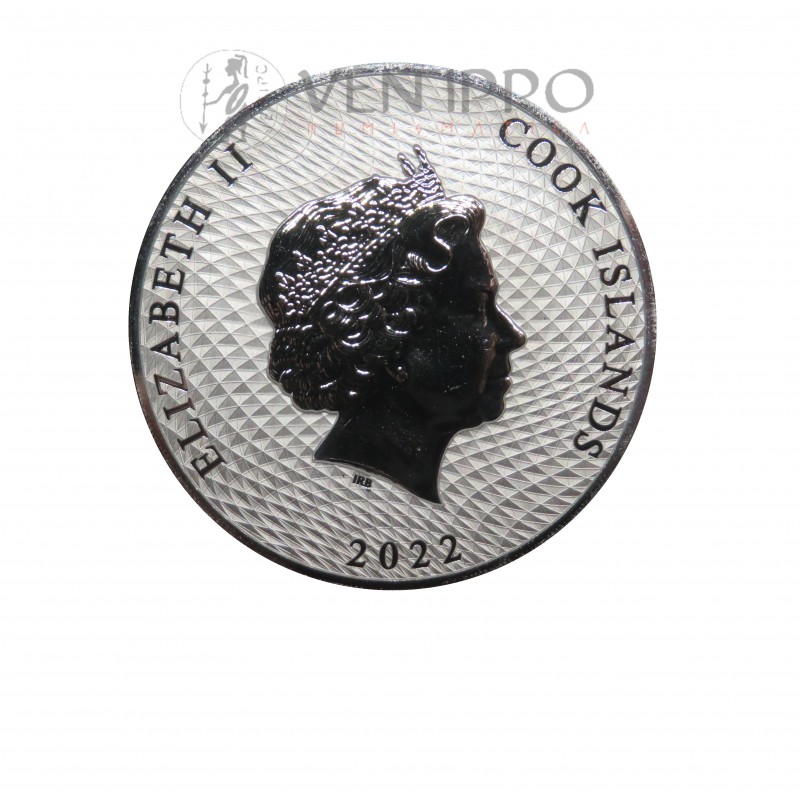 Islas Cook, Dollar plata ( 1 OZ. 999 mls. ) Bounty 2022, BU.