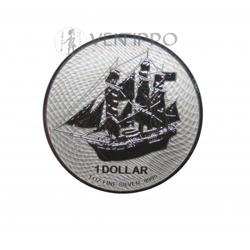 Islas Cook, Dollar plata ( 1 OZ. 999 mls. ) Bounty 2022, BU.