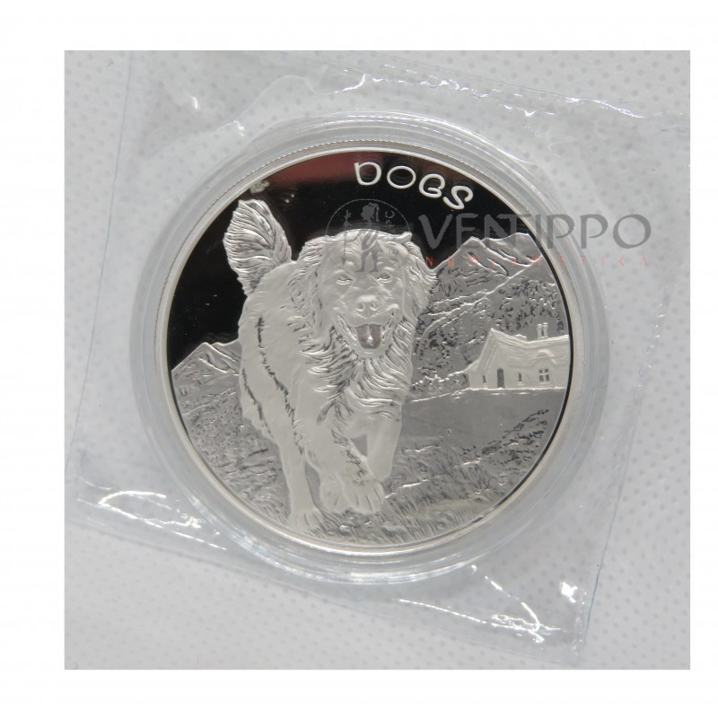 Fiji, 50 Cents Plata ( 1 OZ. 999 mls. ) Perro 2022, BU.