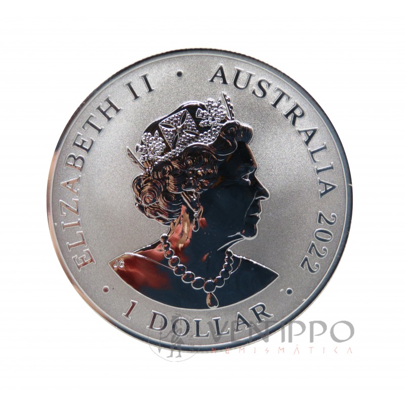 Australia, 1 $ Plata (1 OZ. 9999 mls) Canguro RAM 2022 BU