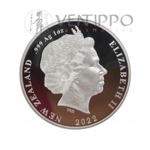 Nueva Zelanda, Dollar Plata ( 1 OZ. 999 mls. ) 2022 Kiwi Apteryx Owenii, Proof.