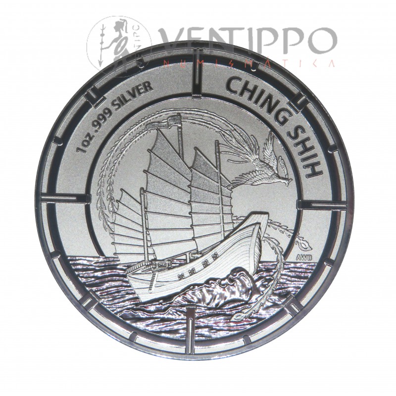 Solomon Islands, 2 $ Plata ( 1 OZ. 999 mls. ) 2021 Ching Shih.