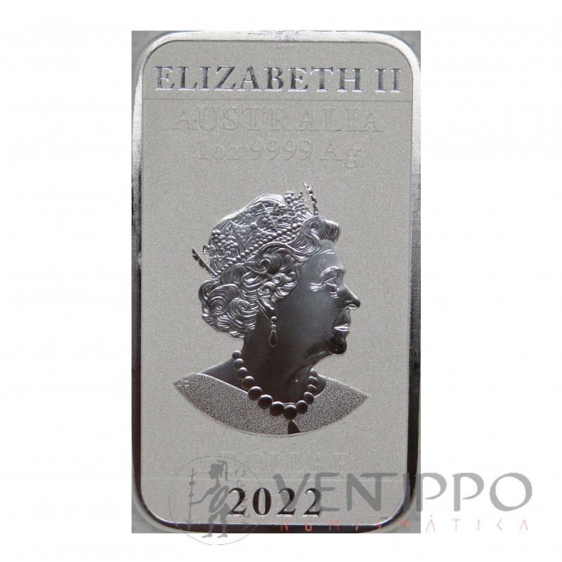 Australia, Dollar plata (1 OZ. ley 9999 mls) Dragón Rectangular 2022, BU