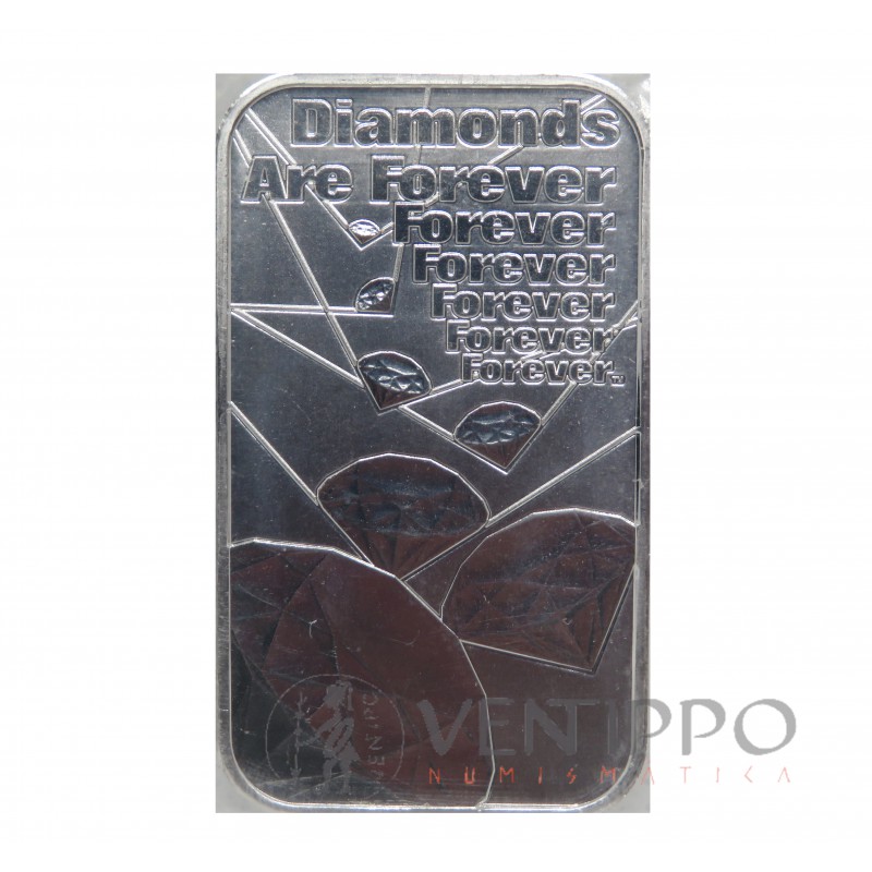 Gran Bretaña, Lingote 1 Oz. Plata 999 mls, James Bond 007