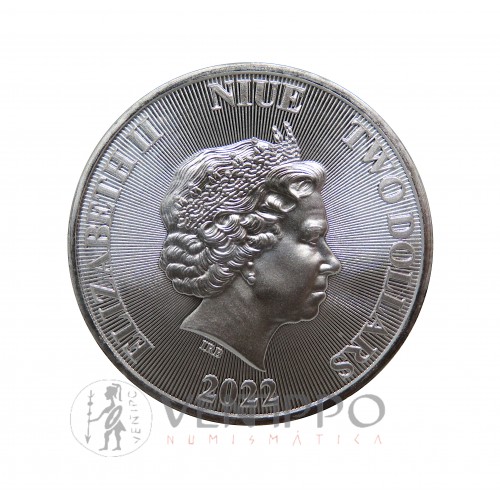 Niue, 2 $ plata ( 1 OZ. 999 mls) Árbol de la Vida 2022 BU