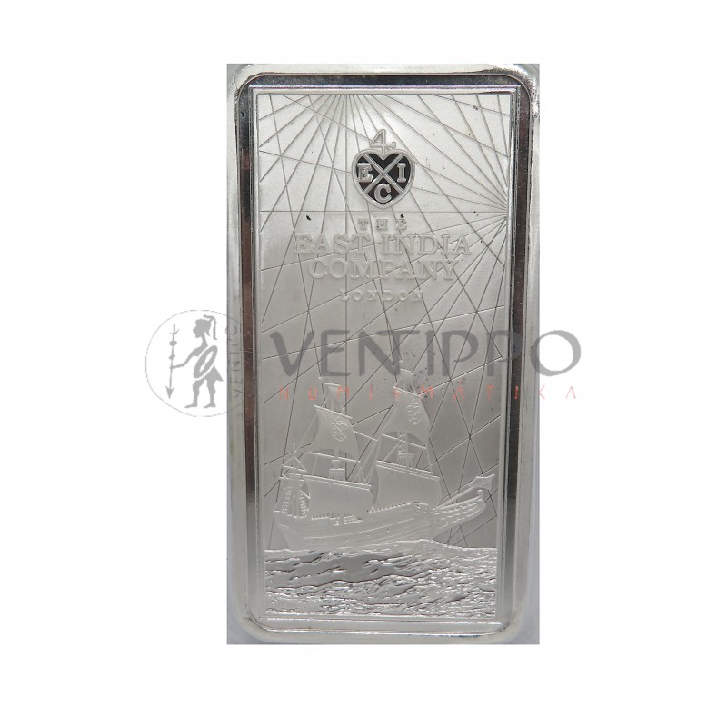 St. Helena, 10 Pounds Plata ( 250 grs ley 999 mls ) 2022, Compañía Indias Orientales, BU.