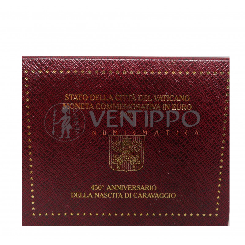 Vaticano, Cartera Oficial 2€ 2021, 450 Aniv. Nacimiento Caravaggio.