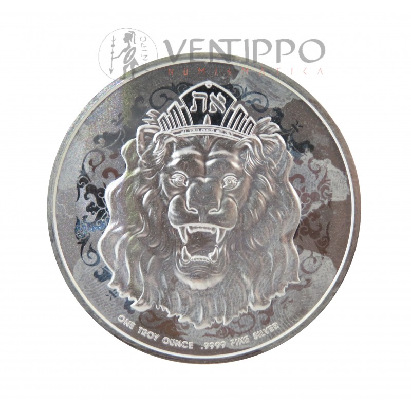 Niue, 2 $ Plata ( 1 OZ 999 mls. ) 2022, León Judá, BU.