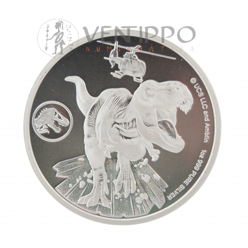 Fiji, 50 Cents Plata ( 1 OZ 999 mls ) 2022, Jurassic World Dominion