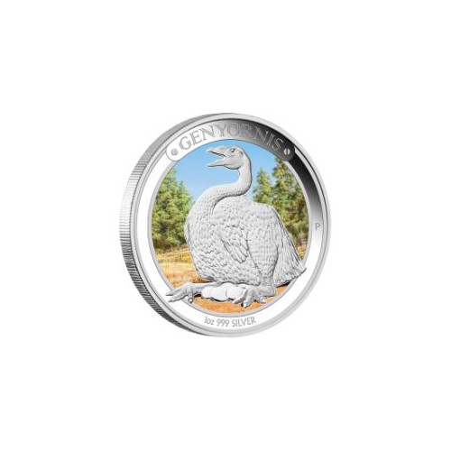 AUSTRALIA, 1 $ ( 1 OZ. PLATA 999 mls. ) MEGAFAUNA 3, GENYORNIS,