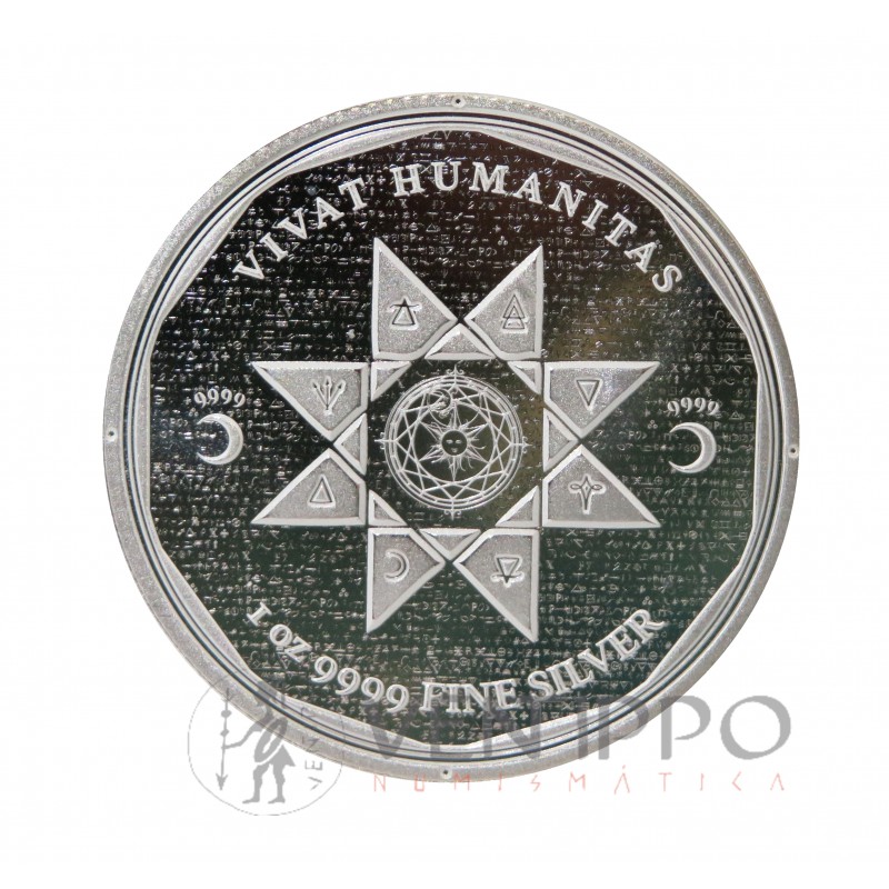 Tokelau, 5 $ Plata ( 1 OZ 999 mls. ) Vivat Humanitas 2022, BU.