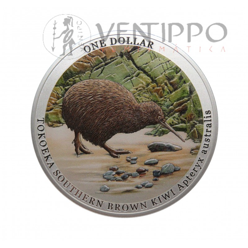 Nueva Zelanda, Dollar Plata (1 Oz. 999 mls) 2023 Southern Brown Kiwi, Proof