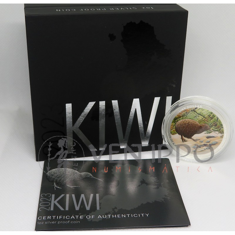 Nueva Zelanda, Dollar Plata (1 Oz. 999 mls) 2023 Southern Brown Kiwi, Proof