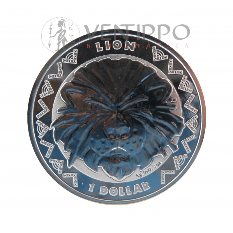 Sierra Leona, 1 $ Plata ( 1 OZ ley 999 mls. ), Big Five 2022, León,BU.