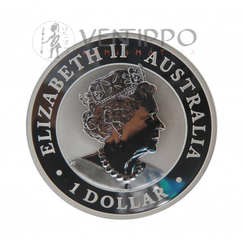Australia, Dollar plata ( 1 OZ 9999 mls .) Brumby 2022, BU.