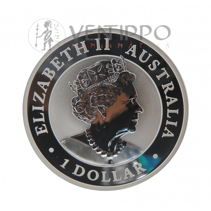 Australia, Dollar plata ( 1 OZ 9999 mls .) Brumby 2022, BU.