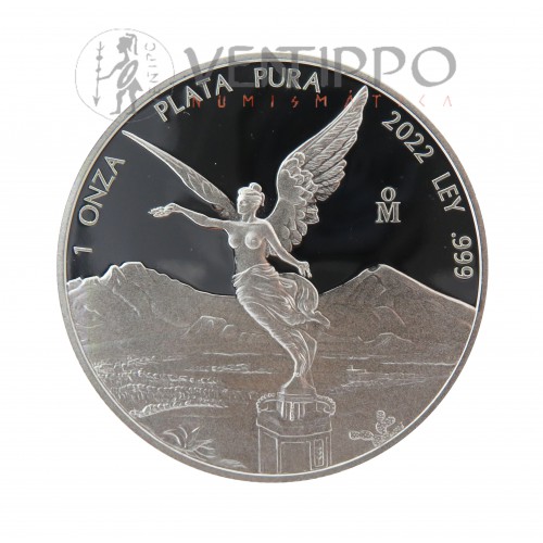 México, 1 Onza Plata ( 31,10 gramos ley 999 mls. ) Libertad 2022, Proof.