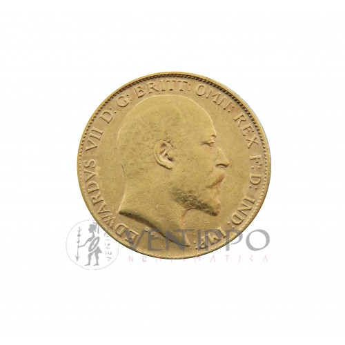 Gran Bretaña, Half Sovereign Oro ( 3,99 grs. ley 917 mls ) 1903 MBC