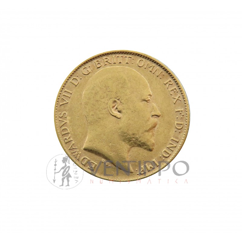 Gran Bretaña, Half Sovereign Oro ( 3,99 grs. ley 917 mls ) 1903 MBC