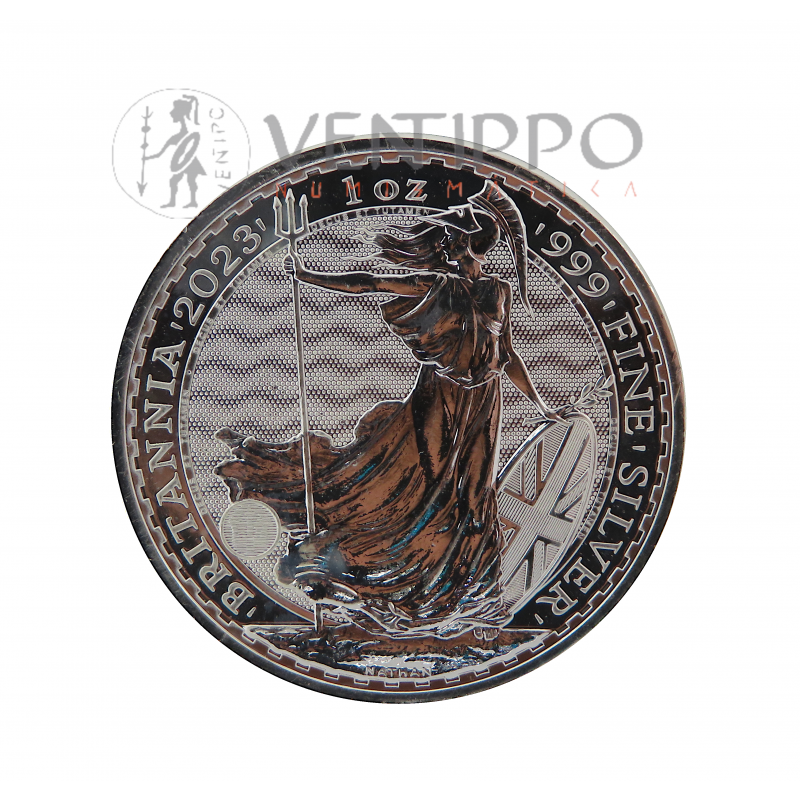 Gran Bretaña, 2 Pounds Plata ( 1 OZ 999 mls. ) Britannia 2023, BU.