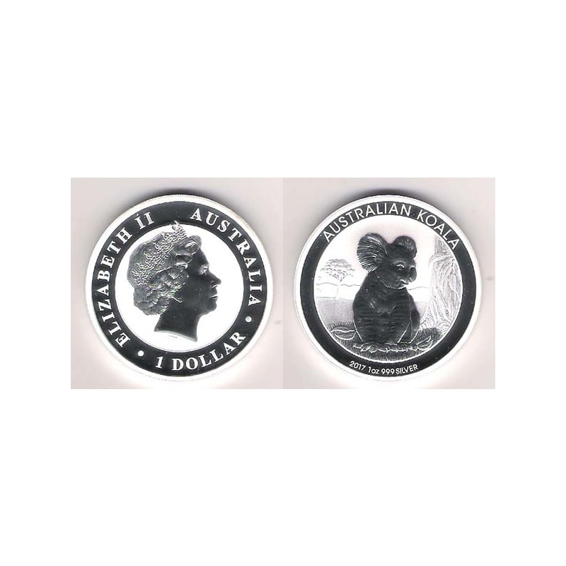 AUSTRALIA, 1 $ PLATA ( 1 OZ. 999 mls. ) KOALA 2017, BU